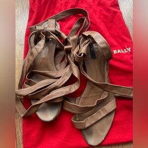 Used Bally leather wrap sandals size 7 US